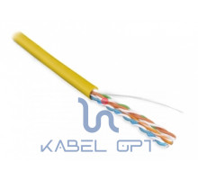 Кабель витая пара UUTP4-C5E-S24-IN-LSZH-YL-100(100м)неэкр.U/UTP,кат.5e,4п.(24AWG),одн.(solid),LSZH,нг(С)-HF,-20°C– +75°C,желтый | 273514 Hyperline