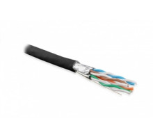 Кабель витая пара UFTP4-C6A-S23-OUT-PE-BK-500 (U/FTP) кат.6a 4 пары (23AWG) ож (solid) кажд. в экране без общего экрана внешн. PE черн. (уп.500м) Hyperline 359210