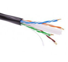 Информационный кабель неэкранированый U/UTP 4х2 CAT6A, PE, чёрный | RN6AUUPE5BK DKC (ДКС)