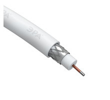 Кабель коаксиальный 3С-2V 75 Ом CCS/(оплётка Al 48%) PVC цвет белый 100м SIMPLE - Б0044602 ЭРА (Энергия света)