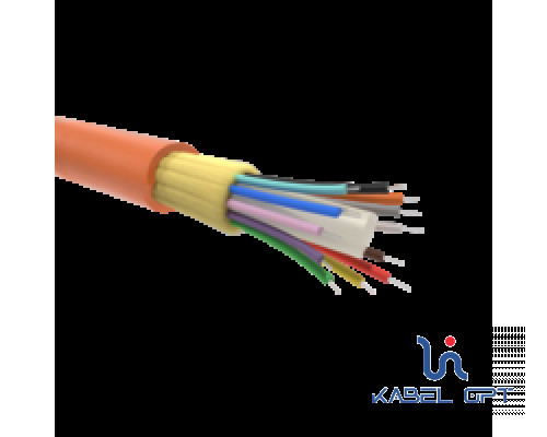 Фотография Кабель волоконно-оптический 50/125 (OM2) многомодовый 12 волокон плотное буферное покрытие для внутренней прокладки (уп.2000м) оранж. DKC RNDTIN5012LSOR (ДКС), артикул