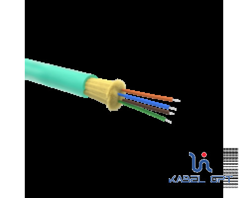 Фотография Кабель волоконно-оптический 50/125 (OM3) многомодовый 4 волокна плотное буферное покрытие для внутренней прокладки (уп.2000м) гол. (aqua) DKC RNDTIN5034LSAQ (ДКС), артикул