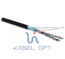 Кабель витая пара FUTP4-C5E-P26-IN-LSZH-BK-100 (100м)эк.F/UTP,к.5e,4п.(26AWG),мног.(patch),эк.-ф.,LSZH,нг(С)-HF,–20°C–+75°C,черн. | 243626 Hyperline