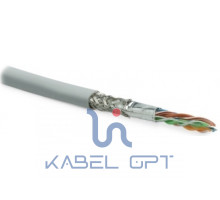 Кабель витая пара SFUTP4-C6-P26-IN-LSZH-GY-500 SF/UTP кат.6 4 пары (26 AWG) мж (patch) экран - фольга + медная оплетка LSZH сер.(уп.500м) Hyperline 236294