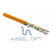 Кабель витая пара UUTP4-C6-P24-NCR-IN-LSZH-OR-100 U/UTP кат.6 4 пары (24 AWG) мж (patch) без разделит. LSZH нг(С)-HF оранж. (уп.100м) Hyperline 273530