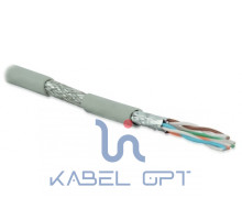 Кабель SFTP4-C6A-S23-IN-LSZH-GY-500 витая пара S/FTP кат. 6a; 4 пары (23 AWG) ож (solid) каждая в фольге общ. экран - медная оплетка (до +60град.C) LSZH сер. (уп.500м) Hyperline 236246