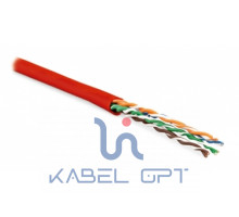 Кабель витая пара UUTP4-C6-P24-NCR-IN-LSZH-RD-100 U/UTP кат.6 4 пары (24 AWG) мж (patch) без разделит. LSZH нг(С)-HF красн. (уп.100м) Hyperline 273531