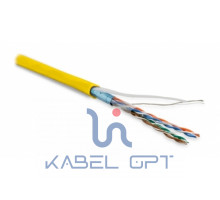 Кабель витая пара FUTP4-C5E-P26-IN-LSZH-YL-100 (100м)эк.F/UTP,к.5e,4п.(26AWG),мног.(patch),э.-ф.,LSZH,нг(С)-HF,–20°C–+75°C,желт. | 243617 Hyperline