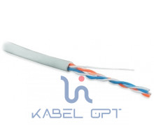 Кабель UUTP2-C5-S24-IN-PVC-GY-500 (UTP2-C5E-SOLID-GY-500) витая пара U/UTP кат.5 2 пары (24 AWG) ож. (solid) (500м) PVC (-20град.C - +75град.C) сер. Hyperline 42053