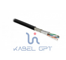 Кабель витая пара SFTP4-C6A-S23-OUT-PE-BK-500 (S/FTP) кат.6a 4 пары (23 AWG) ож (solid) кажд. в фольге общий экран - медная оплетка для внеш. прокл. PE черн. (уп.500м) Hyperline 359207