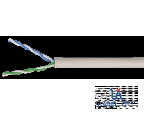 Фотография Витая пара ITK кабель связи ШПД U/UTP (неэкранированный) категория 5е 2 пары 24 AWG ПВХ (500м) серый (BC1-C5E02-111) IEK (ИЭК), артикул