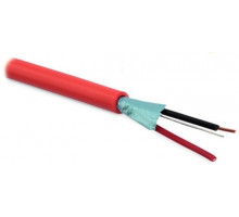 Монтажный кабель с электростатической экранировкой для пожарной сигнализации, 1x2x0.8, F/UTP, однопроволочные жилы (solid), внутренней прокладки (-5 °C - +50 °C), PVC, красный Hyperline