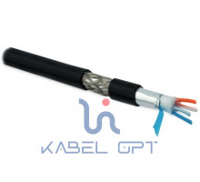 Кабель RS-SF1-PVC интерфейса RS-485 1х2х24 AWG (0.61мм/7х0.203мм) многопров. жилы (patch) SF/UTP 120 Ом расшир. диапазон внутр./внешн. PVC (UV) -55град.C - +80град.C черн. Hyperline 26251