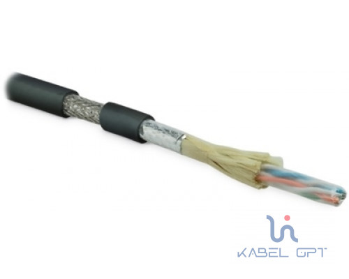 Фотография Кабель ISF4-C5e-P-IO-PU для сетей Industrial Ethernet кат.5e 4х2х24 AWG (19х0.127мм) многопров. жилы (patch) SF/UTP внутр. и внеш. прокл. (-45град.C - +70град.C) PU (UV) черн. Hyperline 43791, артикул