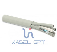 Кабель витая пара SFTP24-C7-S23-IN-LSZH-GY S/FTP кат.7 24 пары (4 (23 AWG)х6) ож (solid) кажд. в фольге каждый 4х парник - медная оплетка и LSZH обол.; (-40град.C +60град.C) Hyperline 32773