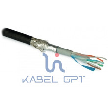 Кабель ISF4-C5e-P-IO-PVC/PVC-500 для сетей Industrial Ethernet кат.5e 4х2х24 AWG (19х0.127мм) многопров. жилы (patch) SF/UTP внутр. и внеш. прокл. двойн. обол. PVC (UV) черн.(уп.500м) Hyperline 254838