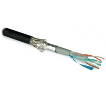 Кабель ISF4-C5e-P-IO-PVC/PVC-500 для сетей Industrial Ethernet кат.5e 4х2х24 AWG (19х0.127мм) многопров. жилы (patch) SF/UTP внутр. и внеш. прокл. двойн. обол. PVC (UV) черн.(уп.500м) Hyperline 254838